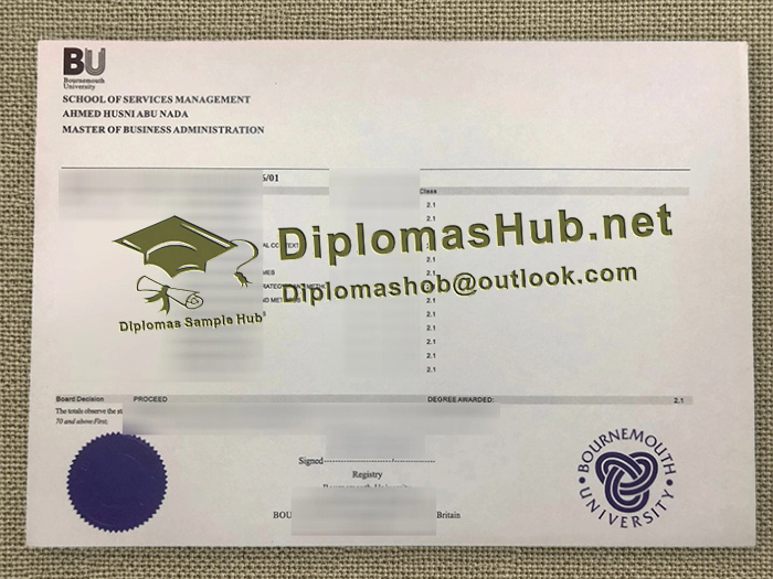 Bournemouth University Transcript