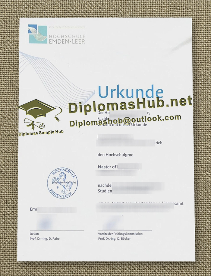Hochschule Emden/Leer Urkunde