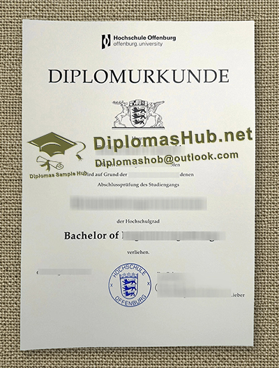 Hochschule Offenburg Urkunde