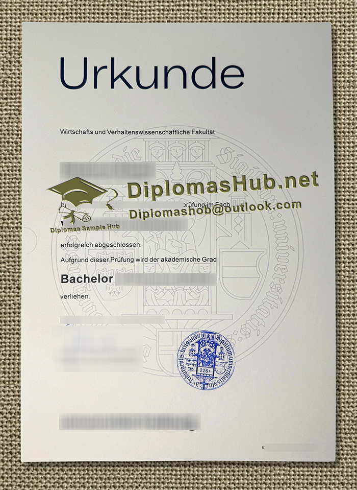 Uni Freiburg Urkunde