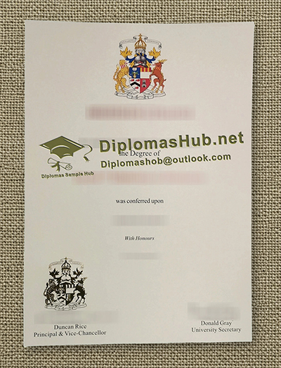 University of Aberdeen degree certificate