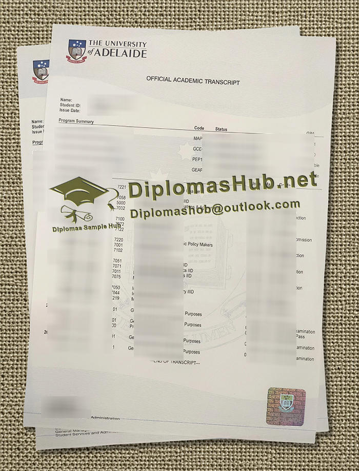 University of Adelaide Transcript