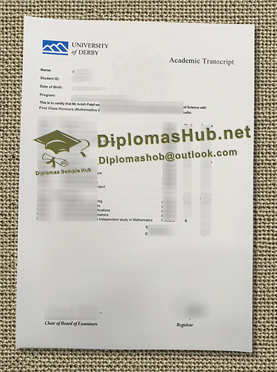 University of Derby Transcript