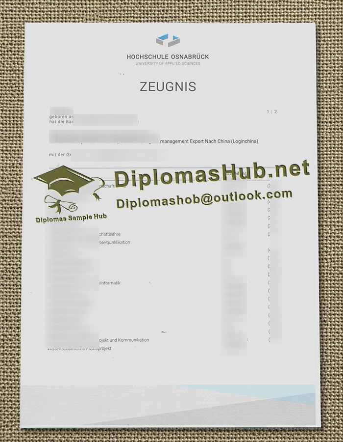 Universität Osnabrück Zeugnis