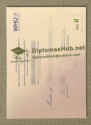 WHU – Otto Beisheim School of Management Urkunde