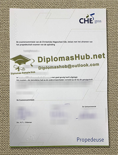 Christelijke Hogeschool Ede Getuigschrift