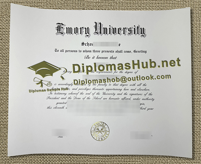 Emory University Diploma