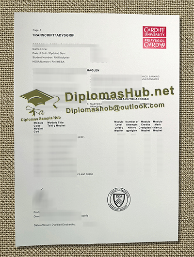 Cardiff University Transcript