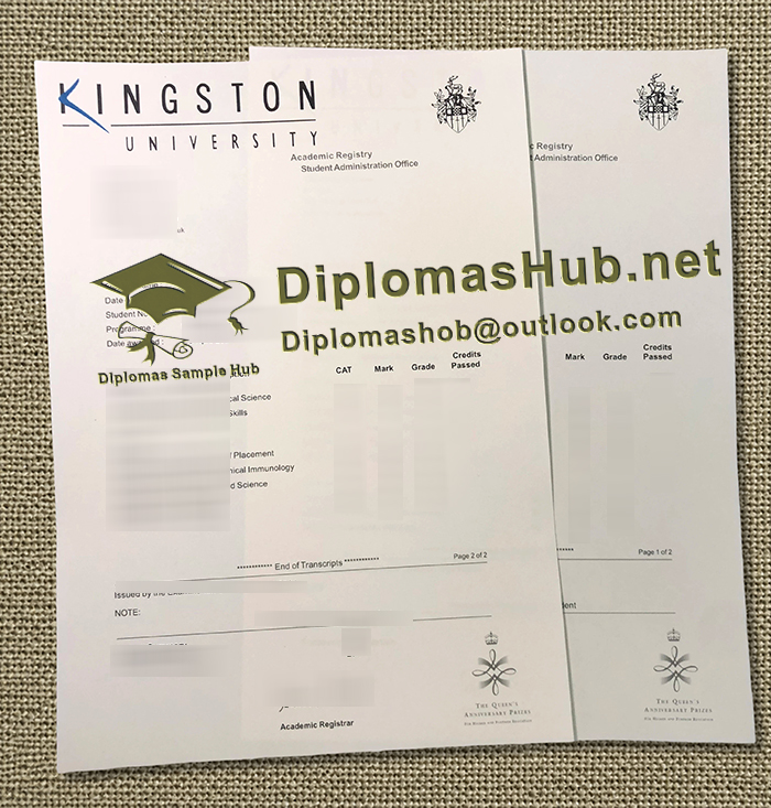 Kingston University Transcript