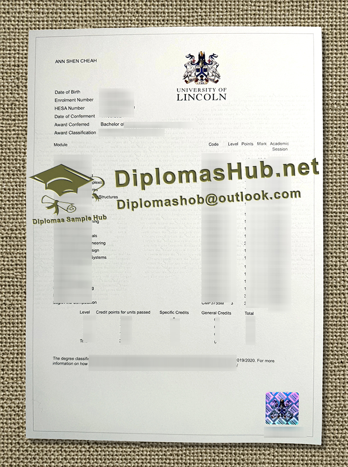 Lincoln University Transcript