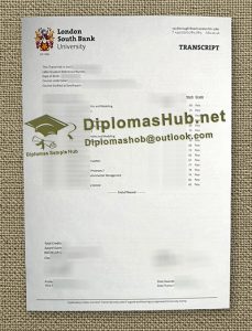 London South Bank University Transcript