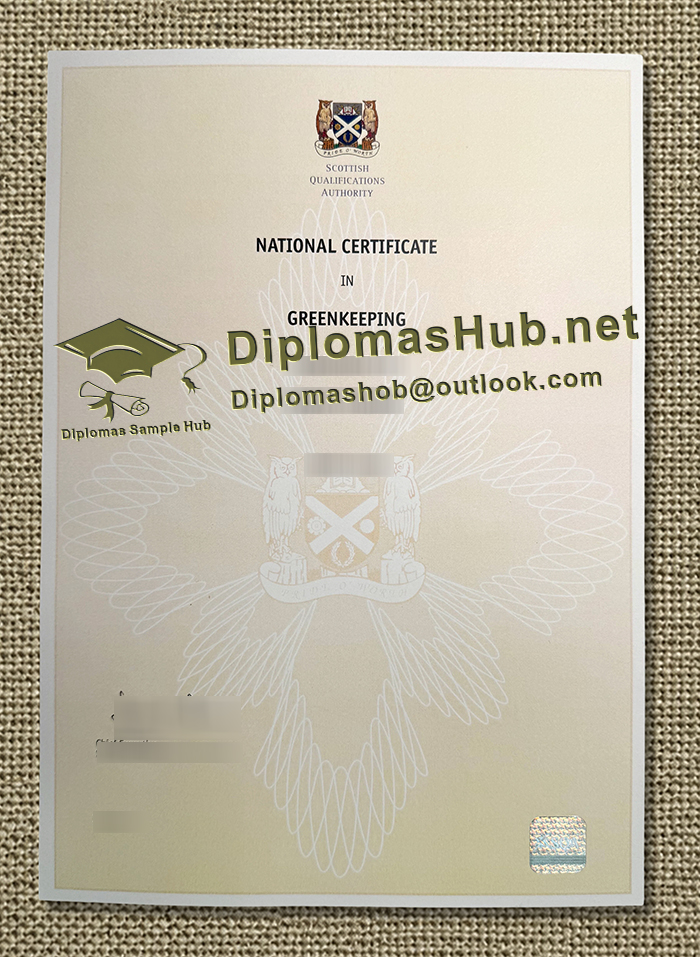 Scottish Qualifications Authority Certificate