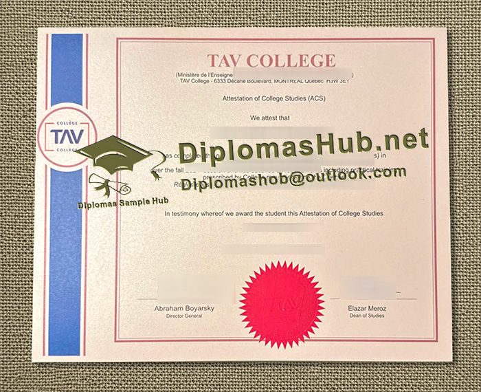TAV College Diploma TAV College Diploma