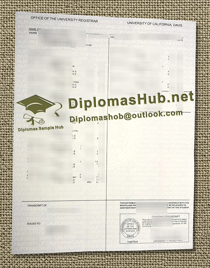University of California, Davis Transcripts