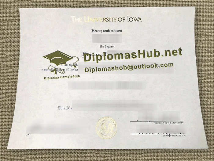 University of Iowa Diploma University of Iowa Diploma
