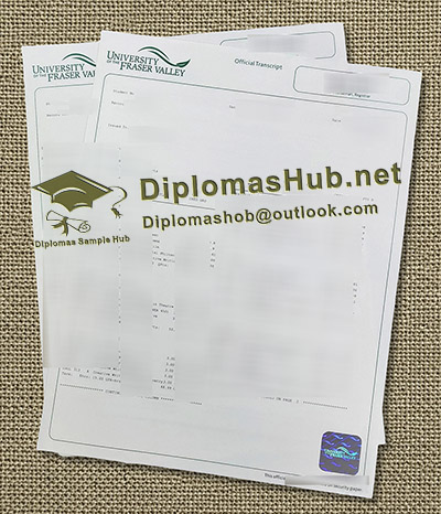 University of the Fraser Valley Transcript