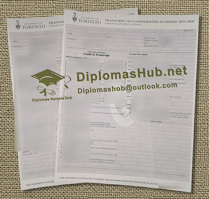 University of Toronto Transcript