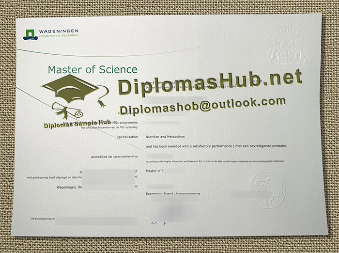 Wageningen University & Research Diploma Wageningen University & Research Diploma