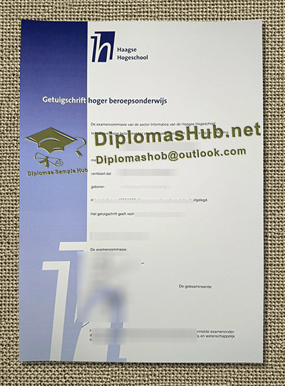 De Haagse Hogeschool Getuigschrift