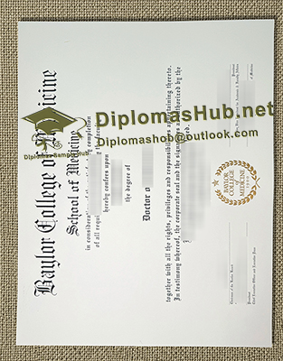 Baylor College of Medicine Diploma