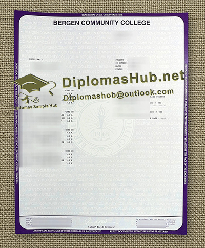 Bergen Community College Transcript