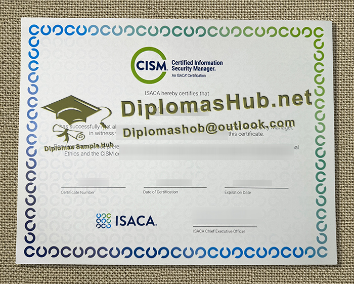 Certified Information Security Manager Certificate