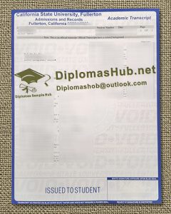 Cal State Fullerton Transcript