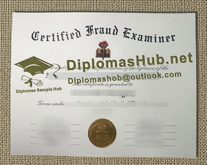 Certified Fraud Examiner Certificate