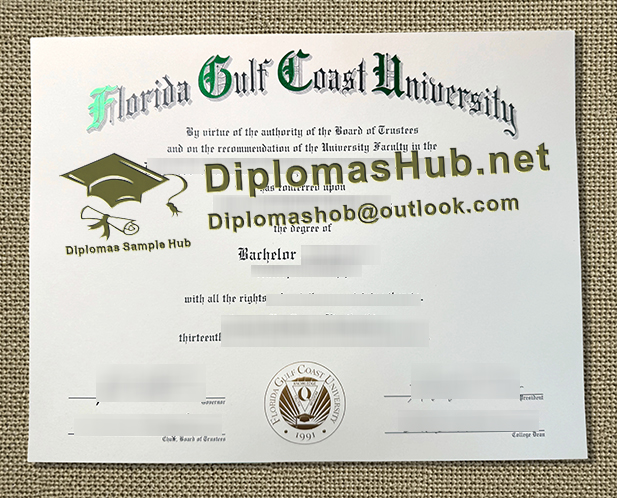 Florida Gulf Coast University Diploma Florida Gulf Coast University Diploma