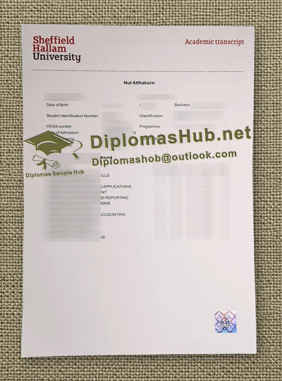 Sheffield Hallam University Transcript