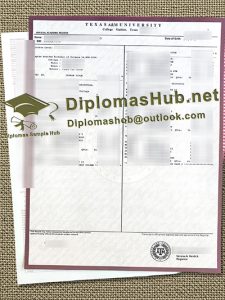 Texas A&M University Transcript