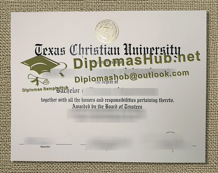Texas Christian University Diploma Texas Christian University Diploma