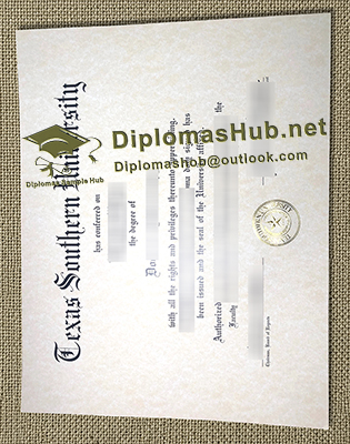 Texas Southern University Diploma