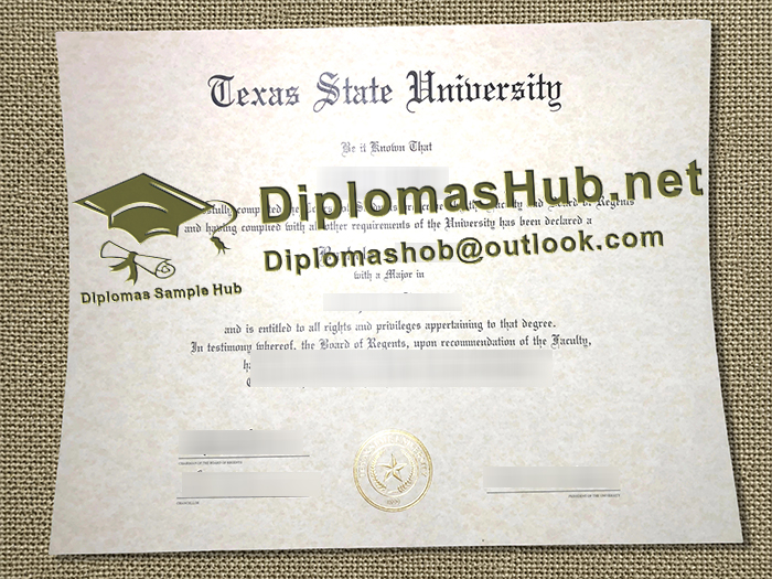 Texas State University Diploma Texas State University Diploma