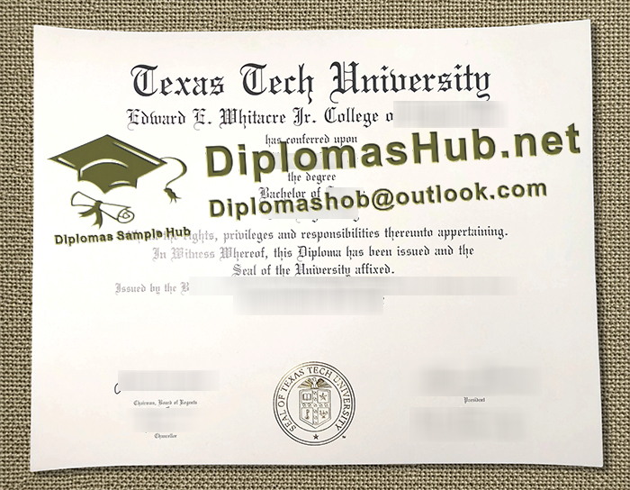 Texas Tech University Diploma
