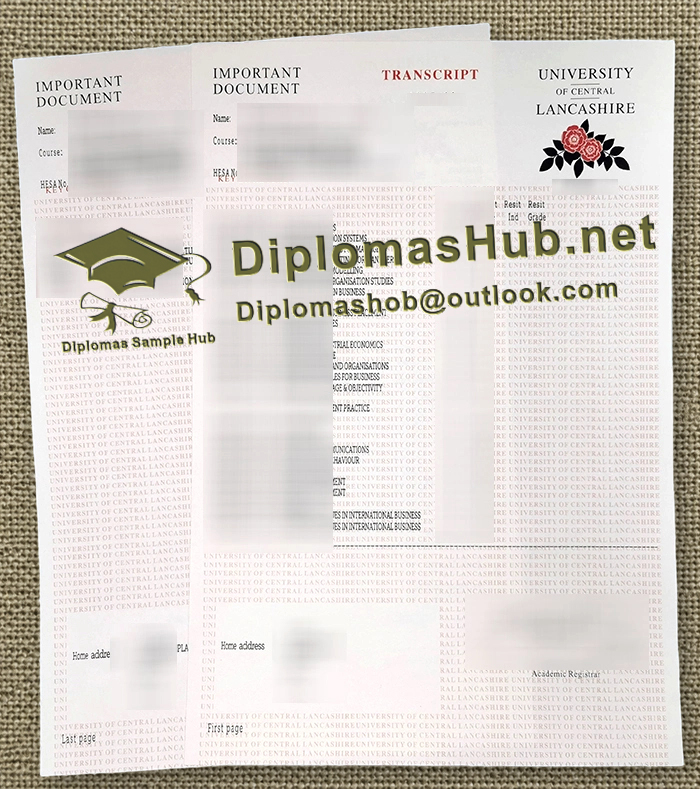 University of Lancashire Transcript University of Lancashire Transcript