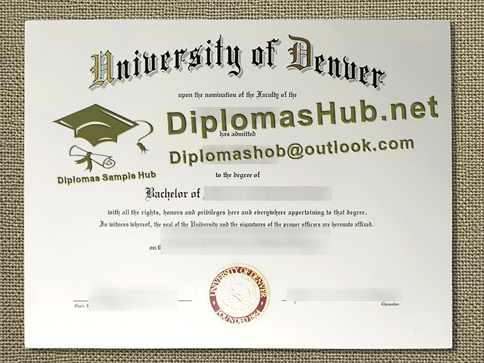 University of Denver Diploma University of Denver Diploma