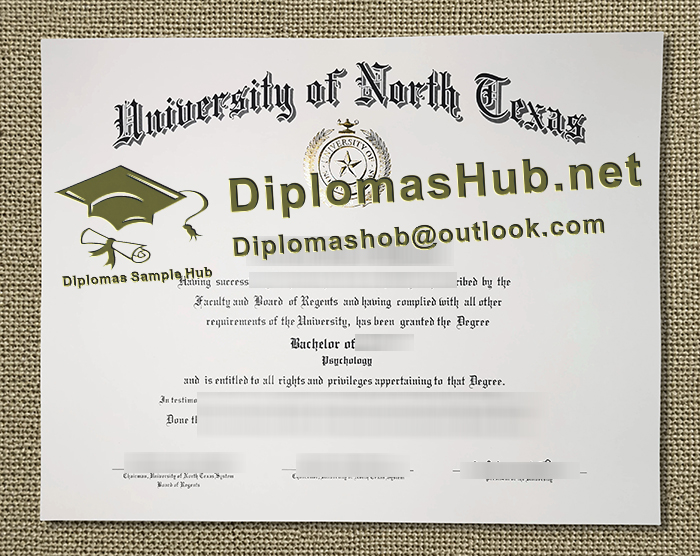 University of North Texas Diploma