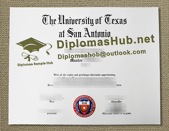 University of Texas at San Antonio Diploma