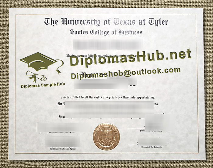 University of Texas at Tyler Diploma University of Texas at Tyler Diploma