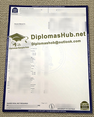 University of Virginia Transcript