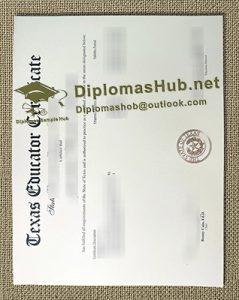 Texas Educator Certificate