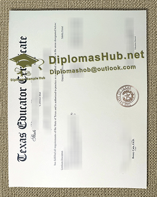 Texas Educator Certificate